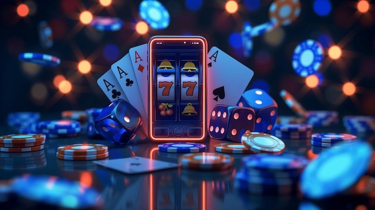লাল থিমে চারটি গেমিং ফিচার কার্ড